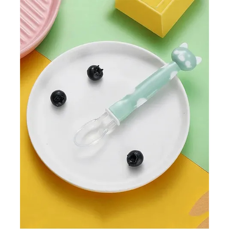 FANTASY INDIA Baby Love Soft Tip Silicone Gel Spoon – Green