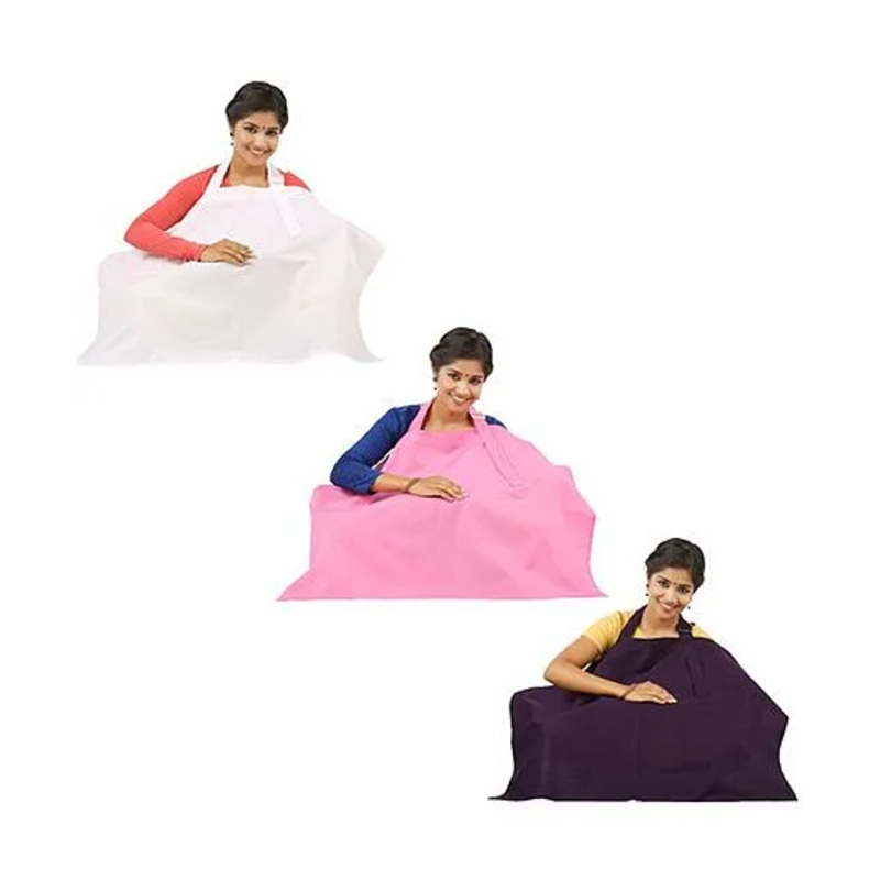 Lulamom Nursing Cover Pack of 3 – Aubergine Pink White