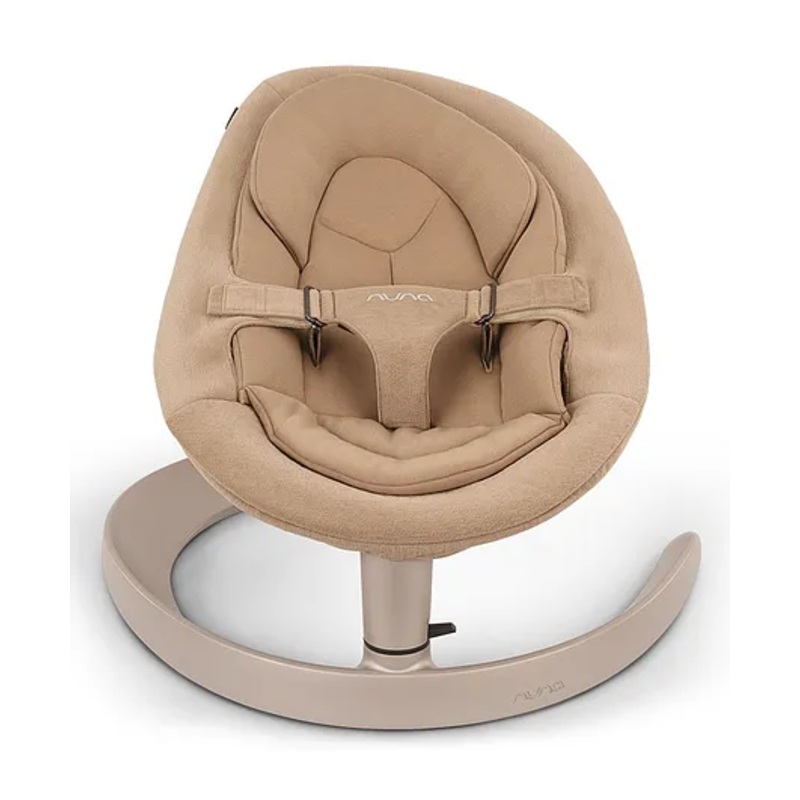 Nuna Leaf Grow Baby Bouncer-Organic Jersey Knit Cotton Insert-3 Ergonomic Recline Positions,Brown