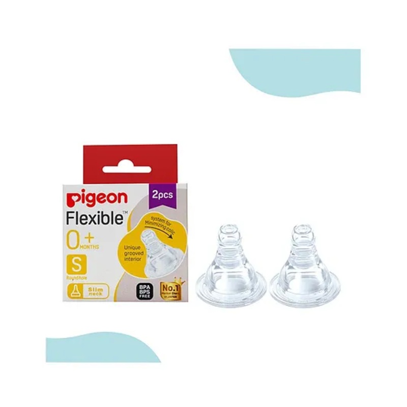 Pigeon Peristaltic Small Size Nipple Pack of 2 – White