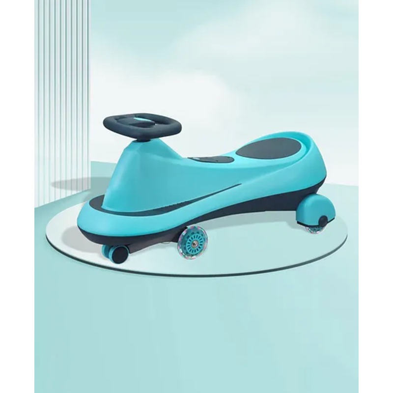 Pluto Drift Kids Swing Car with ABEC 7 Bearing & Music with PU LED Wheels – Blue