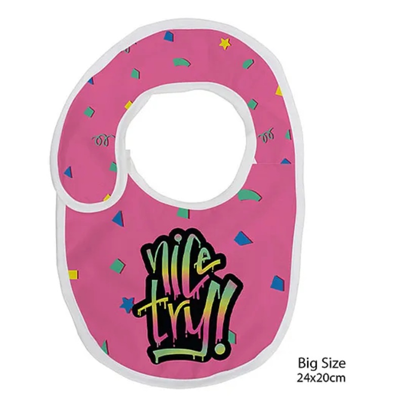 Right Gifting Digital Printed Velcro Closure Bibs – Pink