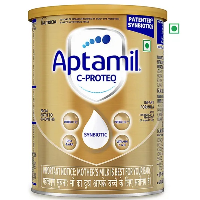 Aptamil C-ProteQ, Infant Milk Formula for Babies With Synbiotics Prebiotics  Probiotics DHA Vit C&D – 400 g