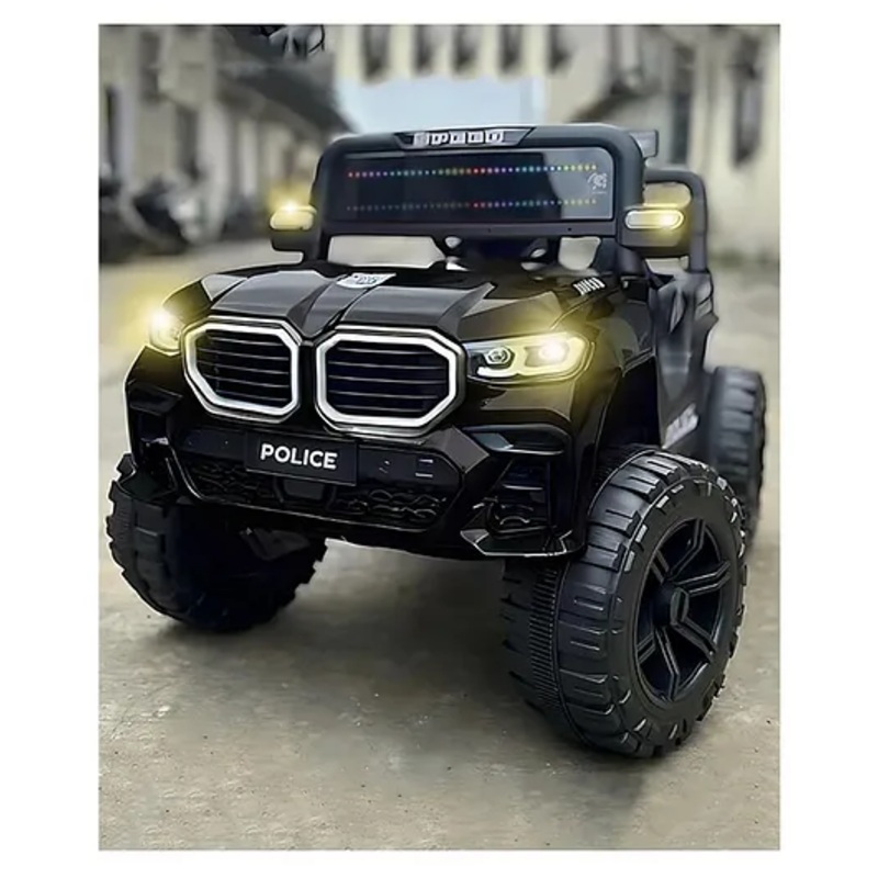 Ayaan Toys  Battery Operated Jeep for Kids Ride on Toy Kids Car With Rgb Lights  Music  Baby Big Battery Car  Rechargeable Electric Jeep Car for Kids – Black