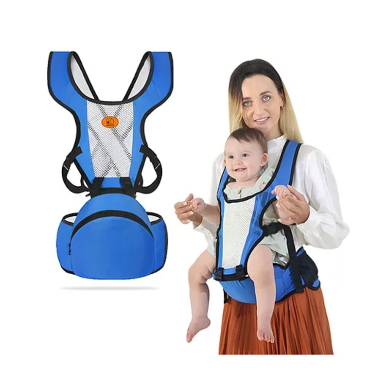Bembika Baby Carrier Newborn to Toddler with Hip Seat – Blue