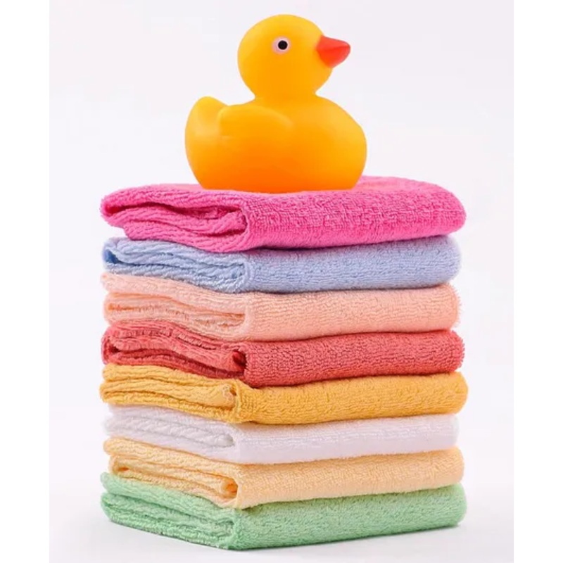 Ben Benny Terry Knit Wash Cloths with Duck Solid Colour Pack of 8 L 23.5 x B 23.5 cm – Multicolor