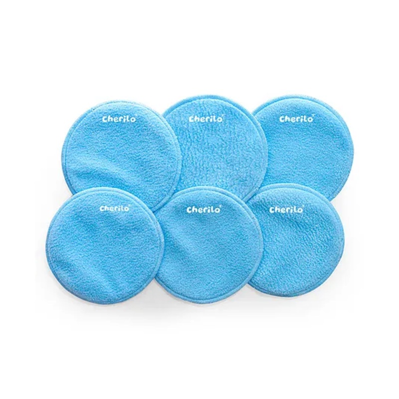 Cherilo Maternity Breast Pads with 3 Layer Protection Pack of 6 – Sky Blue
