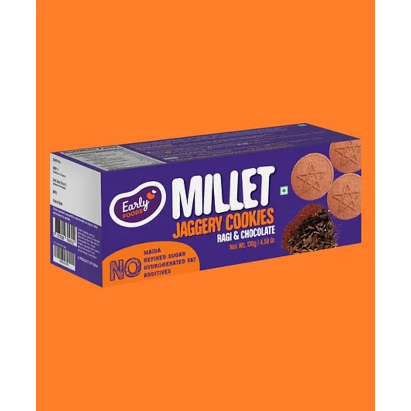 Early Foods Ragi Chocolate Jaggery Cookies 130g