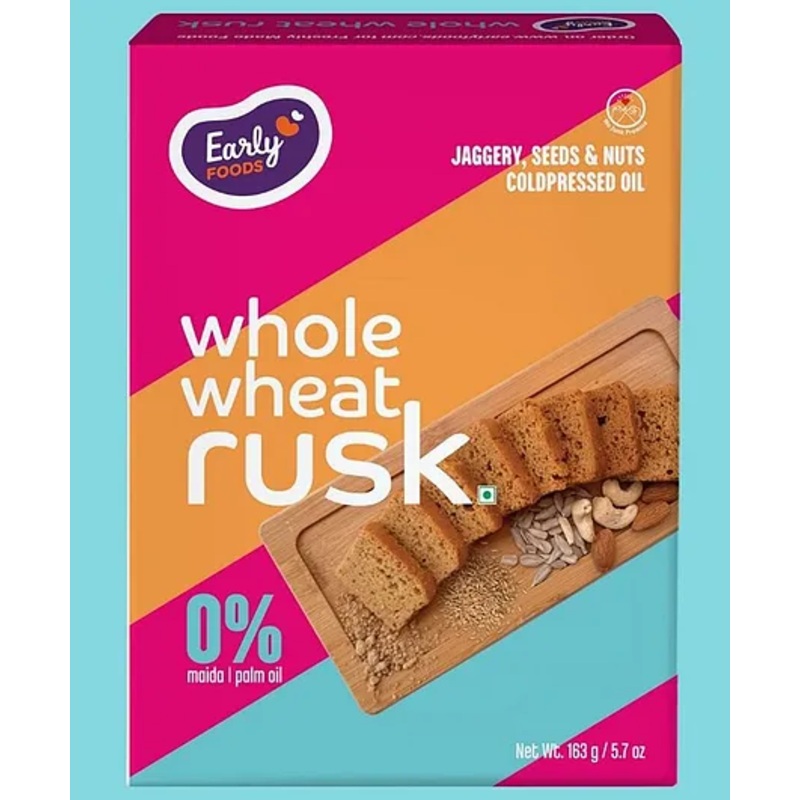 Early Foods Whole Wheat Rusk 163g