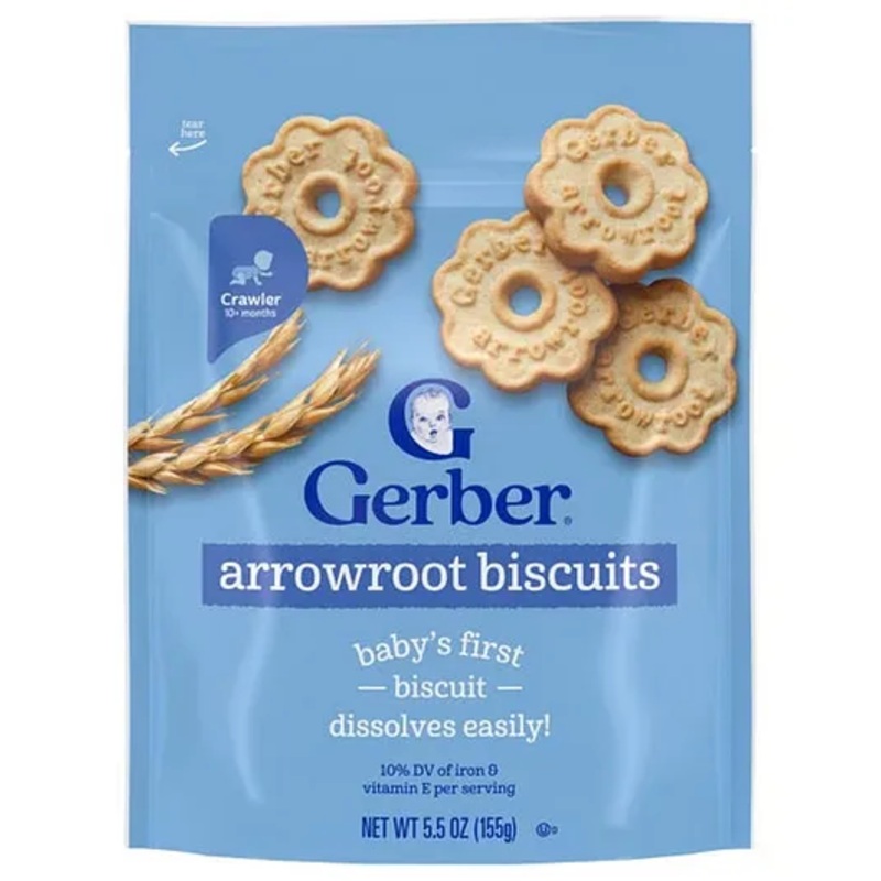 Gerber Snacks for Baby Arrowroot Biscuits – 155 g