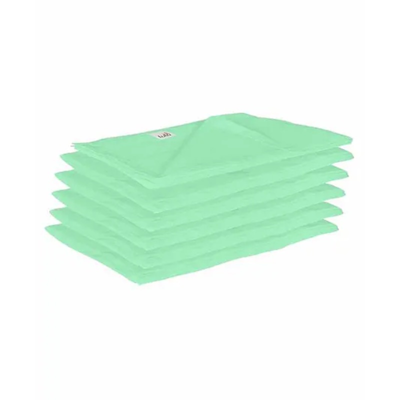 Lula Muslin Cotton Sqaure Wash Cloth Pack Of 6 – Green