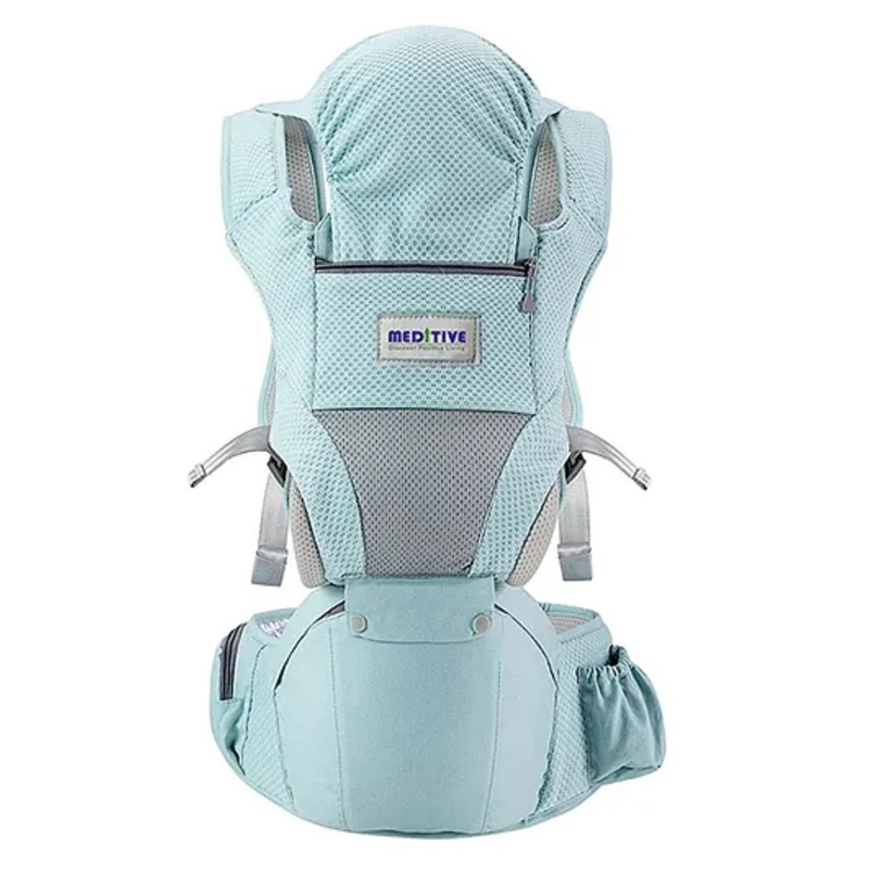 Meditive Baby Carrier with Detachable Hip Seat 3 in 1 Ergonomically Designed – Blue