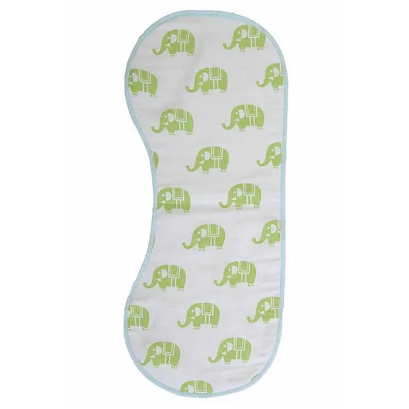 Mi Dulce An’ya Organic Muslin Absorbent Burp Cloth – Blue & Green