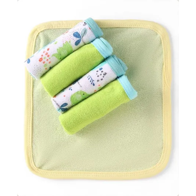 OHMS Terry Knit Animal Printed Wash Cloth L 23 x B 23 cm Pack of 5 – Multicolor