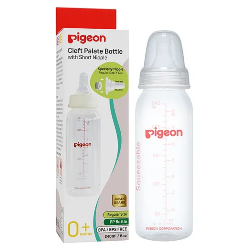 Pigeon Cleft Palate Feeding Bottle With Short Nipples In Regular Size – 240 ml