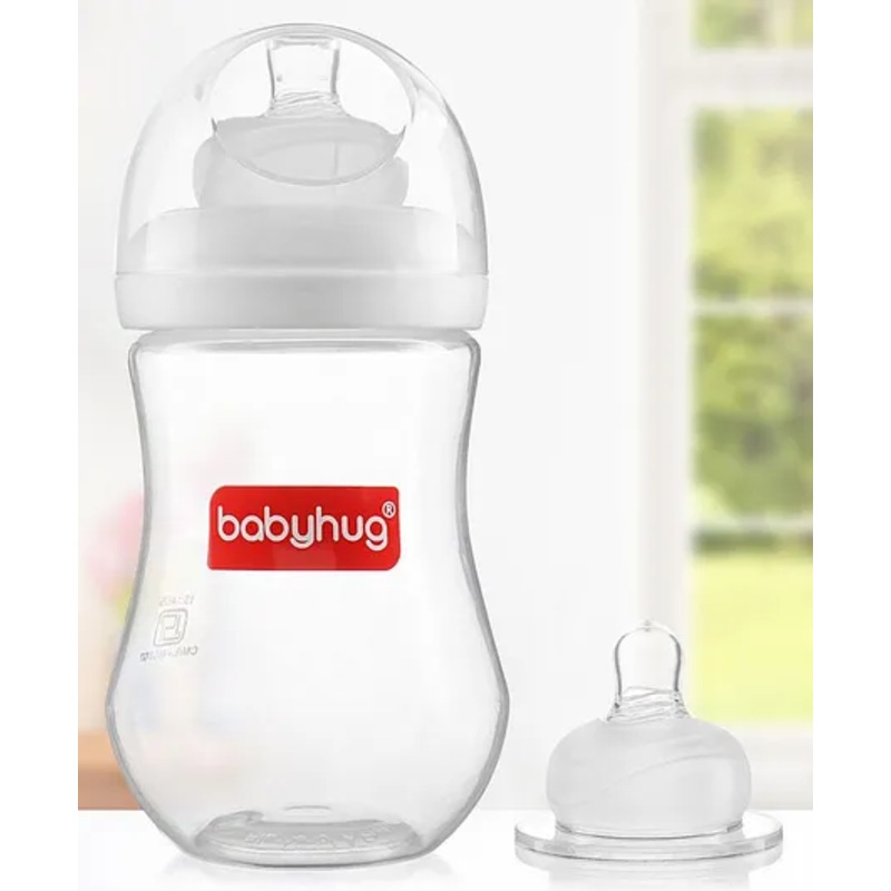 Babyhug Wide Neck Feeding Bottle White – 250 ml
