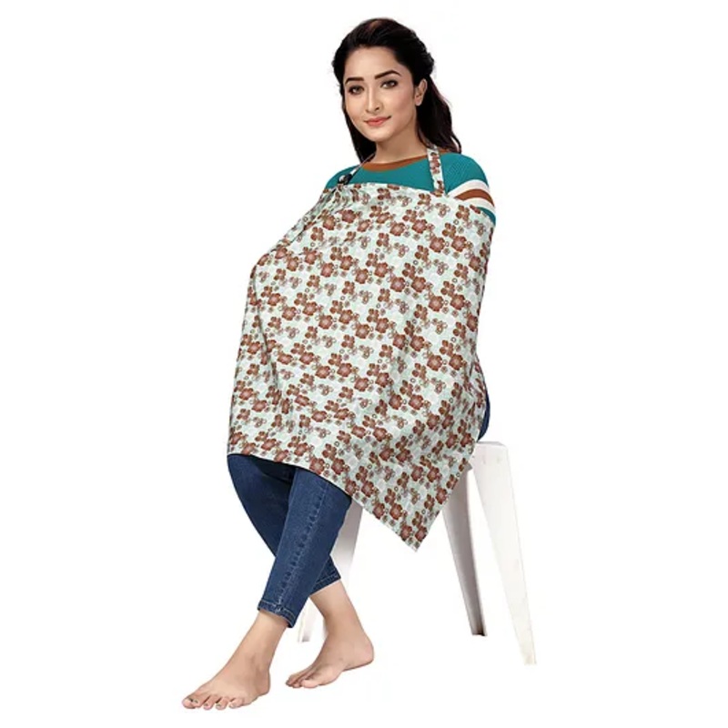 Babywish Feeding & Nursing Cover – Tan Iris Floral