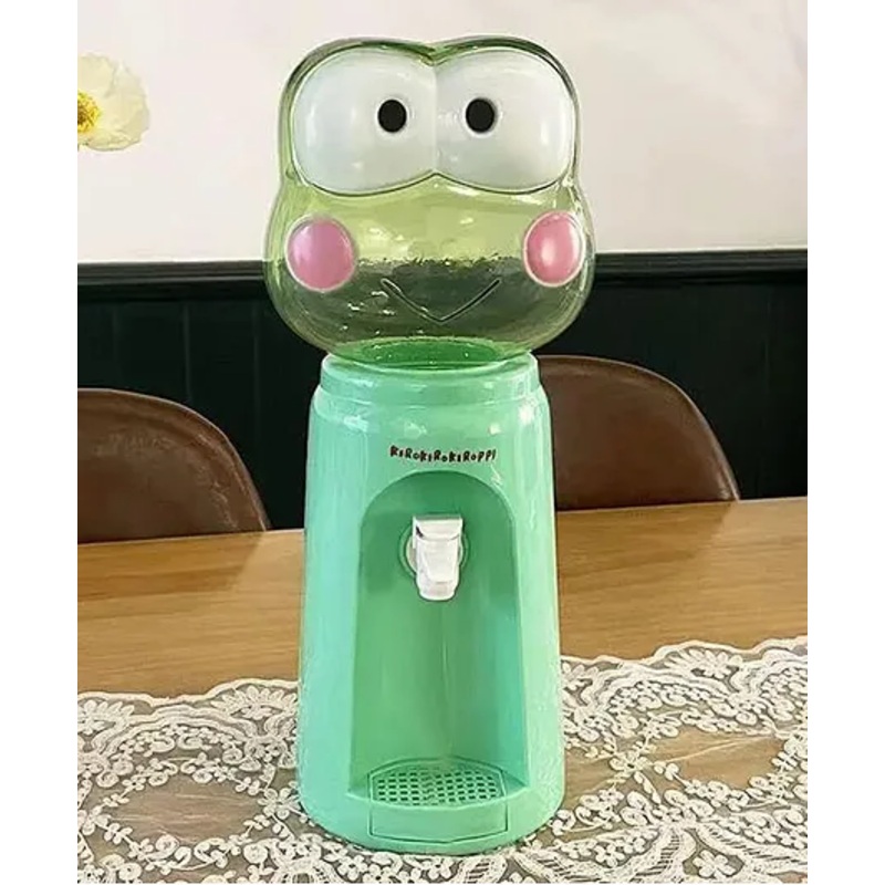 Happy Hues Mini Water Dispenser for Kids- 2.5 Liters- 8 Glasses of Water Fountain Cute Frog Design for Kids