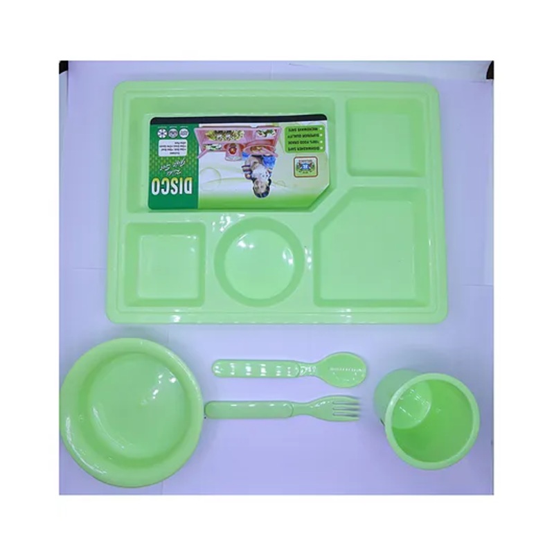 Korbox Disco Set Section Dinner Plates Top Rack Dishwasher Safe – Green