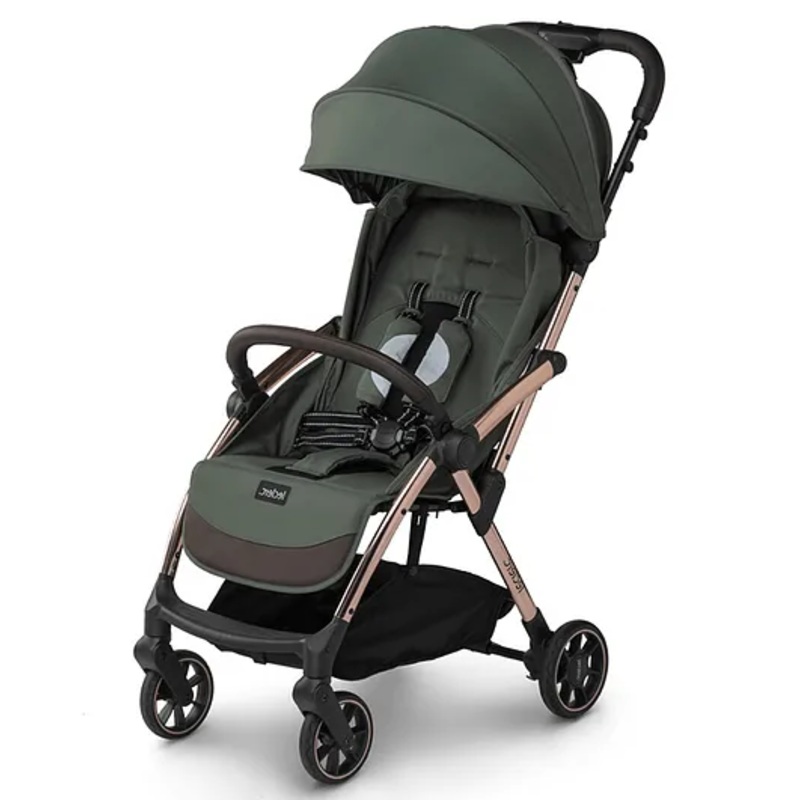 Leclerc Baby Influencer  – Cabin Friendly Stroller- Flat Reclining Seat- One Touch Fold- (Upto 22Kg)-  Army Green