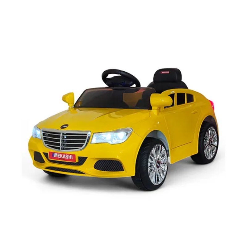 Mekashi Battery Operated Ride On Car for Kids – High Gloss Yellow