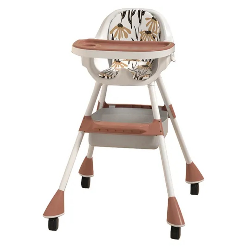 Multifunctional 3-in-1 High Chair With High Chair Normal Chair & Short Chair Convertibility – Brown