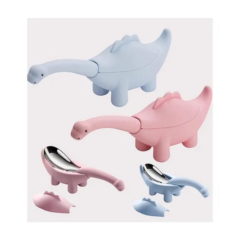 ONE & ONLY Pink & Blue Spoon Set | Dino Feeding Combo | 2 Pc