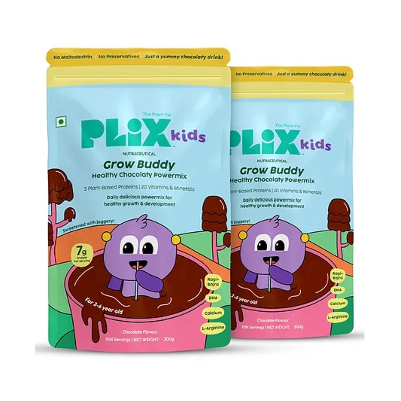 PLIX Grow Buddy Nutritional Powder for Kids | Vitamins & Minerals | Supports Growth, Immunity & Brain Development | 600g