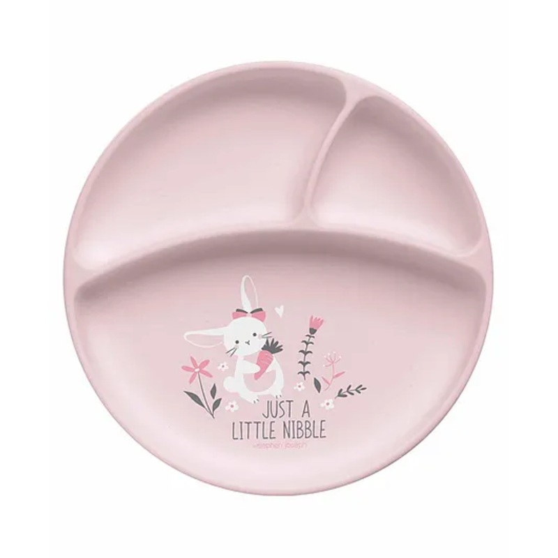 Stephen Joseph Silicone Plate Bunny Print – Pink