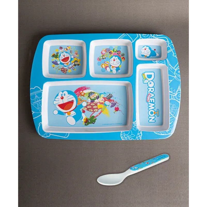 Superware Melamine Kids Partition Plate with Spoon – Doraemon Gadget