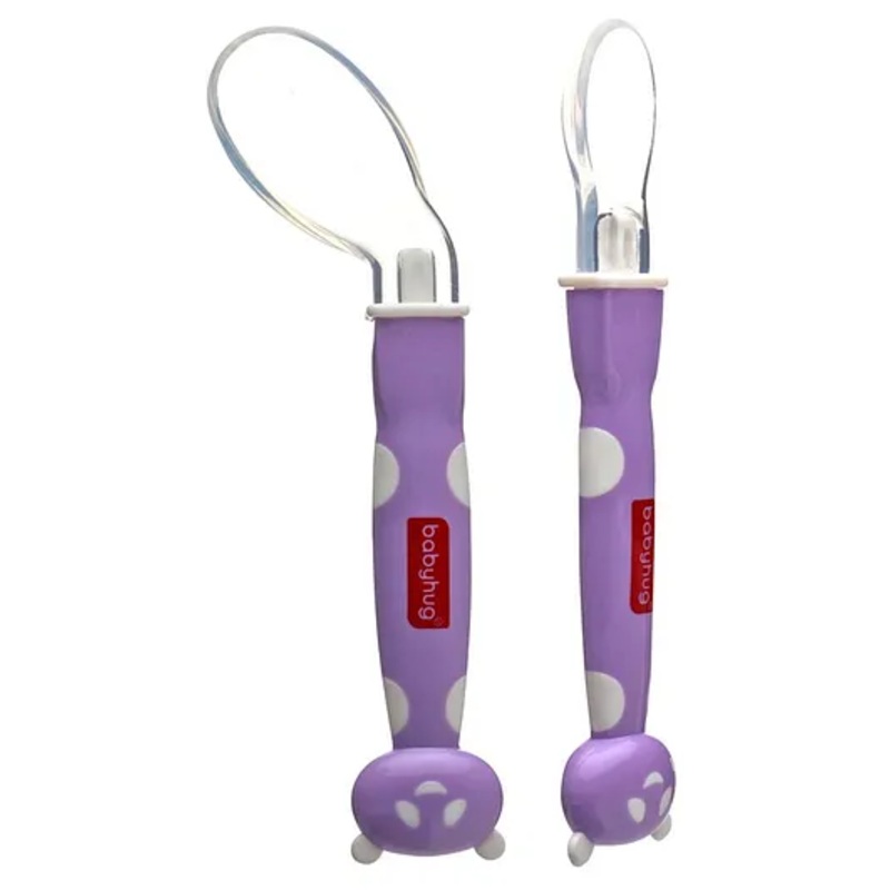 Babyhug Panda Silicone Tip Spoon Set of 2 – Purple