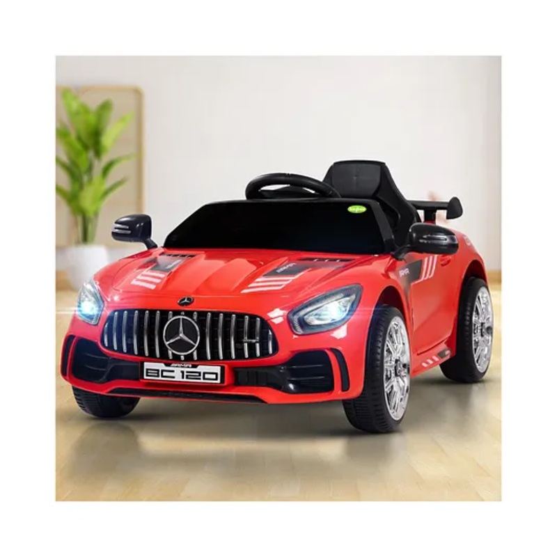 BAYBEE Spyder Rechargeable Battery Operated Car for Kids Ride on Toy Car with Bluetooth & Music Baby Big Electric Car | Battery Car for Kids – Red