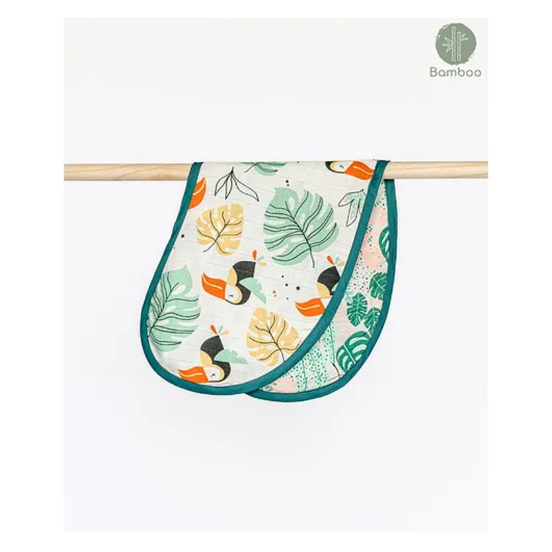 Cocoon Care 0 to 6 Months 2 in 1 Bamboo Bib and Burp Cloth  ultra soft highly absorbent – Green