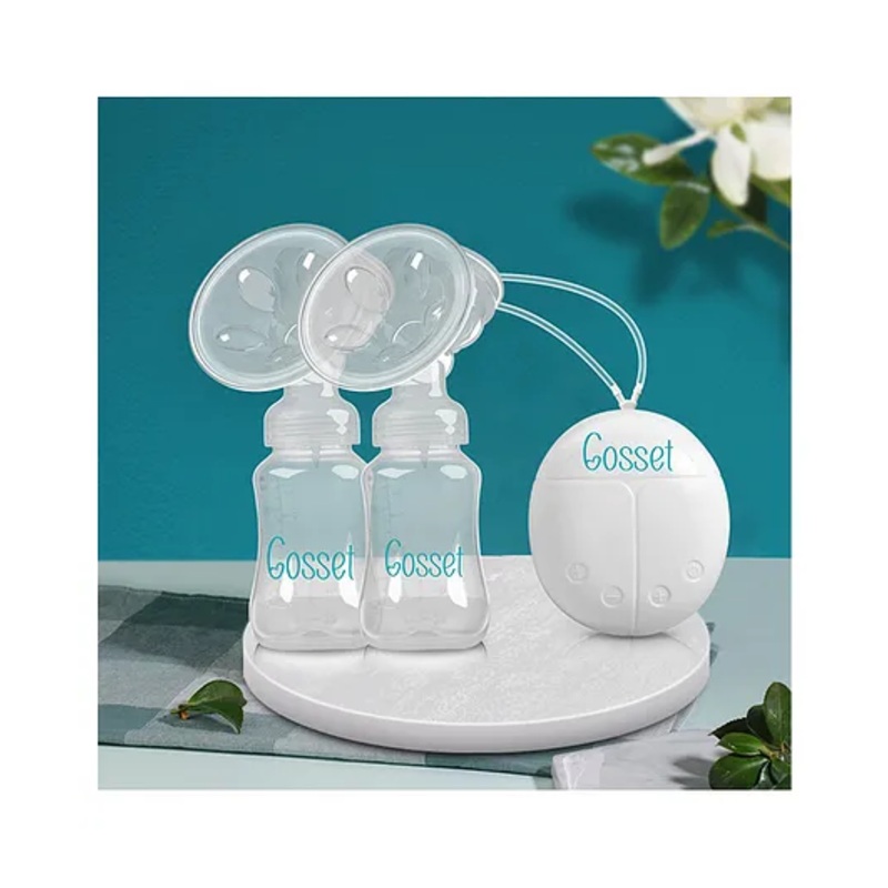 Cosset Double Electric Breast Pump for Feeding Mothers Dual Phase Stimulation & Expression and 4 Level Each | Automatic | BPA Free