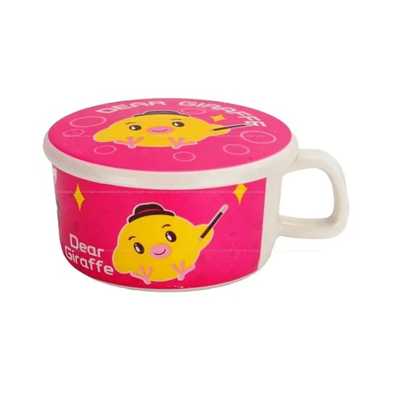 FunBlast Bamboo Fiber Baby Feeding Bowl Pink – 220 ml