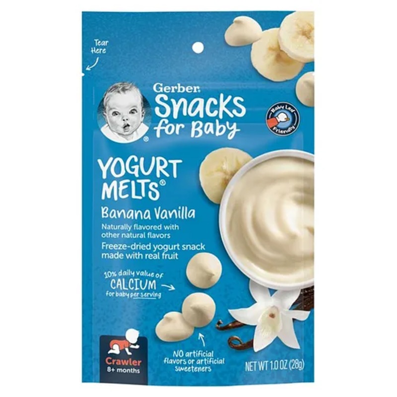 Gerber Snacks for Baby, Yogurt Melts – Banana Vanilla-28 g