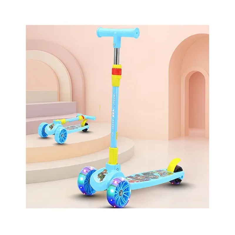 Little Olive Enduro 4 Level Height Adjustable Scooter with LED Lights – Blue