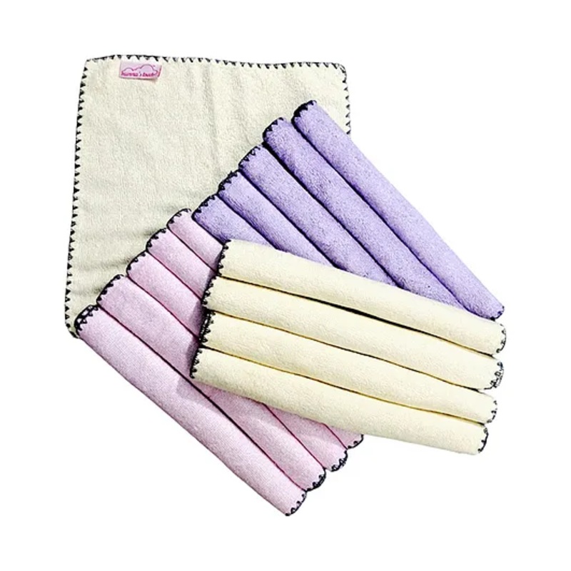 Mumma’s Touch Organic Bamboo Baby Towel Face Cloth – Assorted (Pink, Yellow, Magenta) – Pack of 15