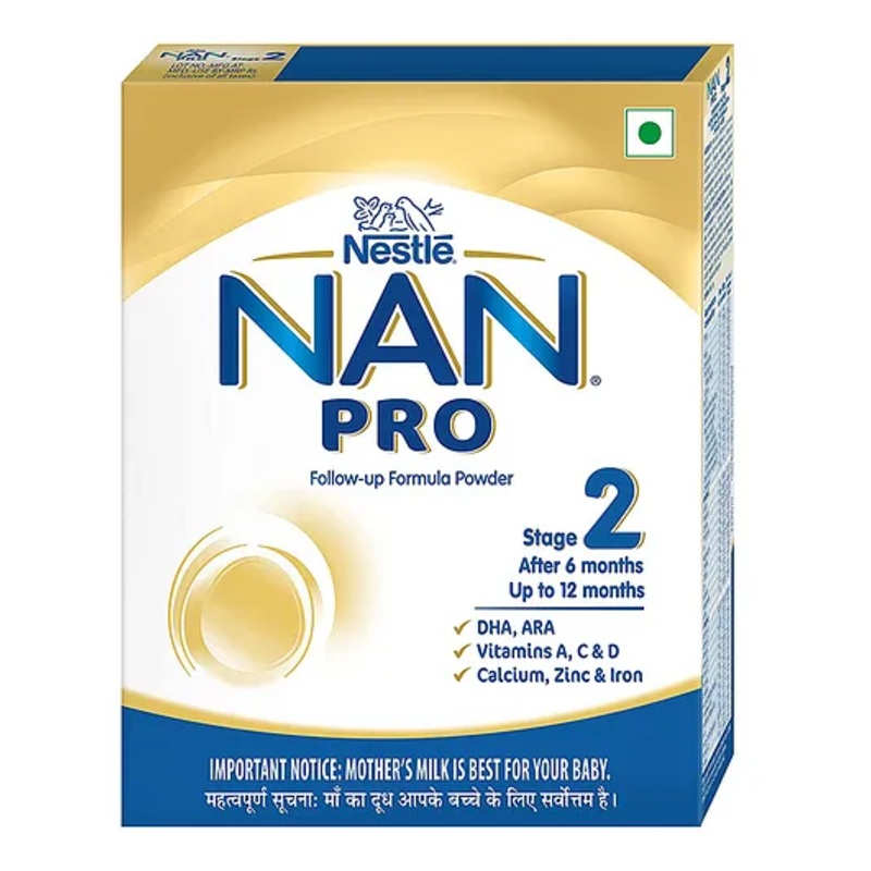 NAN PRO Stage 2 Follow-up Formula Milk Powder for babies (After 6 months) with DHA-ARA 400 gm Bag-In-Box Pack