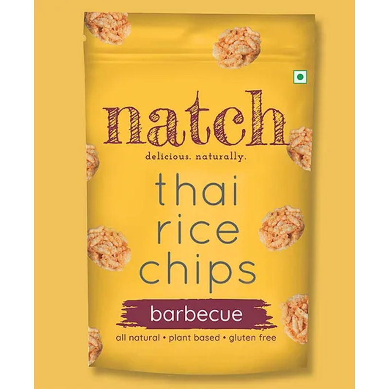 Natch thai rice chips – vegan cheddar (large pack – 100g)