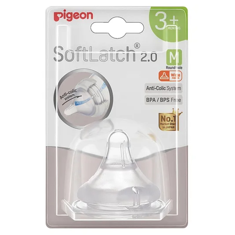 Pigeon Soft Latch 2.0 Anti Colic Nipple – Medium