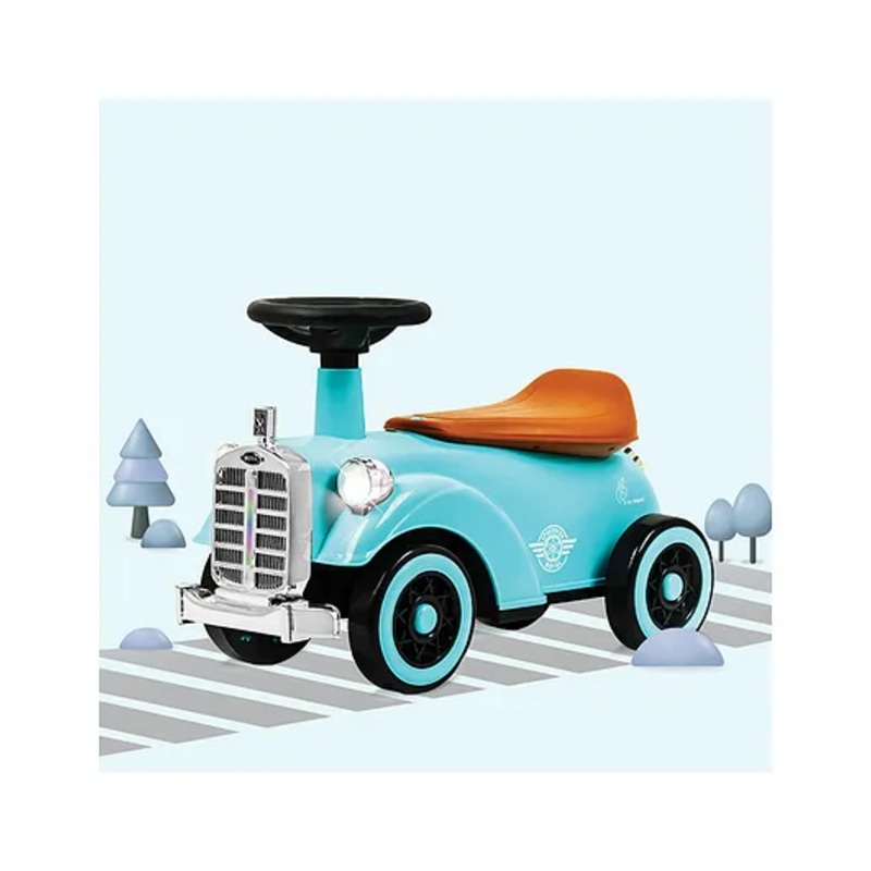 R for Rabbit Speedster Royal Ride on Car with LED Light & Horn – Blue & Brown