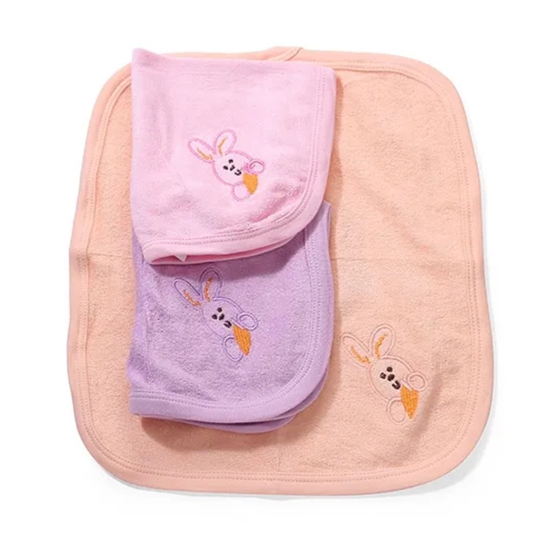 Simply Napkins Rabbit Design Peach Purple Pink – Set Of 3