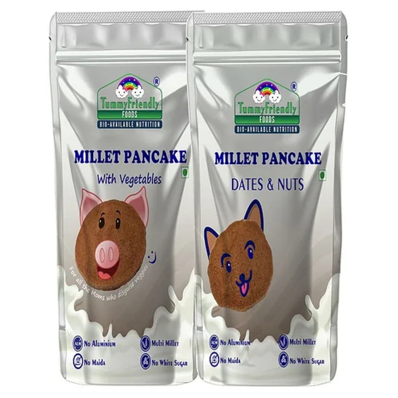 TummyFriendly Foods Millet Pancake Mix – Veggies, Dates, Nuts. HealthyBreakfast. 2 Packs 150g Each Cocoa Powder (2 x 150 g)