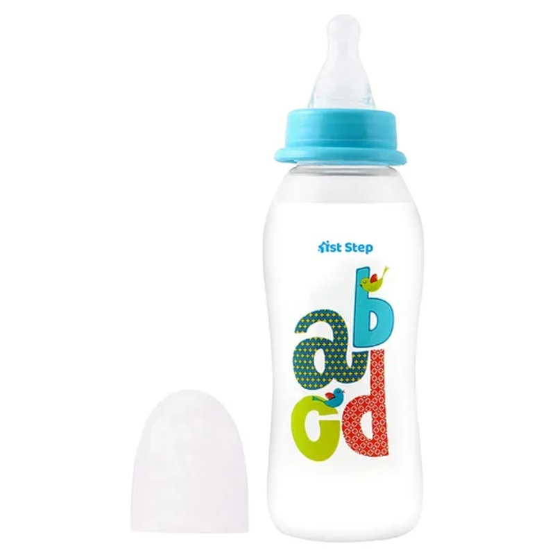 1st Step BPA Free Baby Feeding Bottle with Anti-Colic Nipple 240 ml- Blue