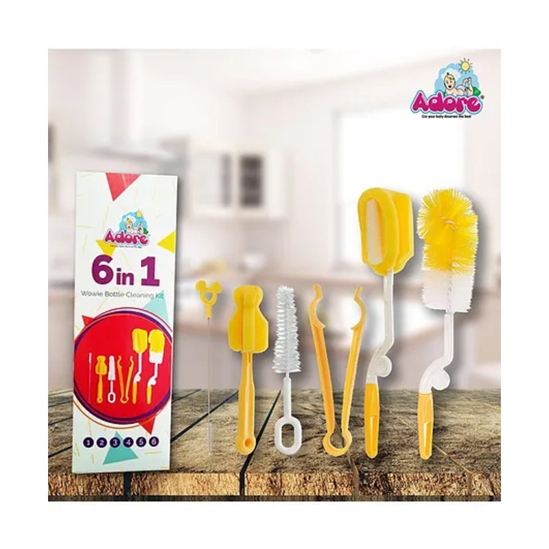Adore Wowie Bottle Cleaning Kit Pack of 6 – ( Colour May Vary )