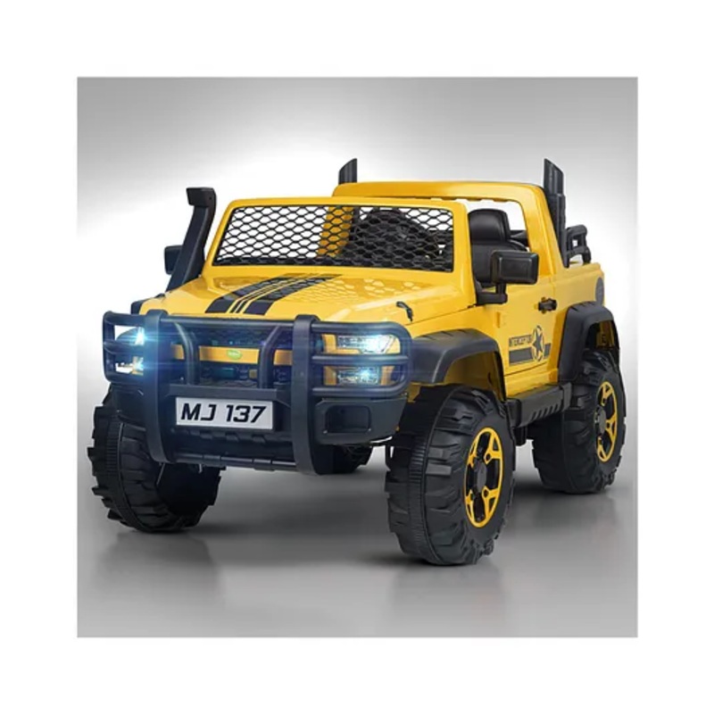 Baybee Rampage Rechargeable Battery Operated Jeep for Kids, Ride on Toy Kids Car with Bluetooth, Music & Light Electric Jeep Car for Kids (Red)