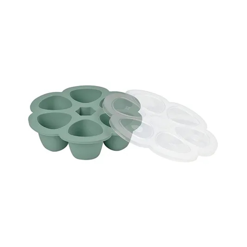 Beaba Silicone Baby Food Multiportion Storage Tray Sage Green – 6 x 90ml