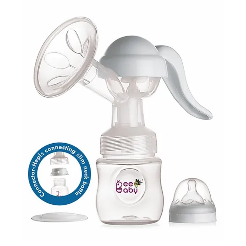 BeeBaby Comfort Fit 2 in 1 Manual Breast Pump – White