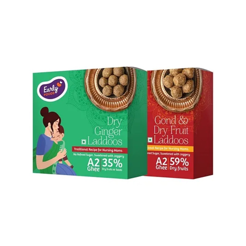 Early Foods Gond & Dry Ginger Laddoos Pack of 2, 250g Each